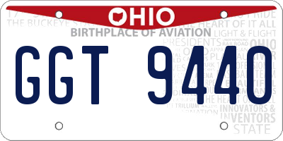 OH license plate GGT9440