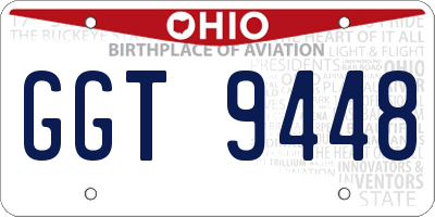 OH license plate GGT9448