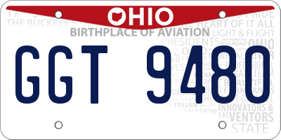 OH license plate GGT9480