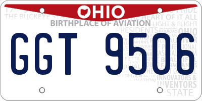 OH license plate GGT9506