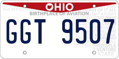 OH license plate GGT9507