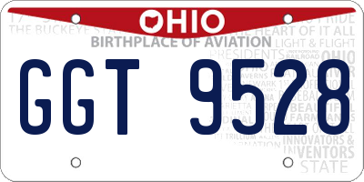 OH license plate GGT9528