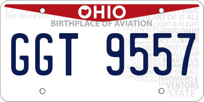 OH license plate GGT9557
