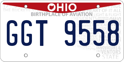 OH license plate GGT9558