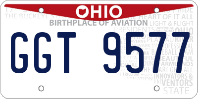 OH license plate GGT9577