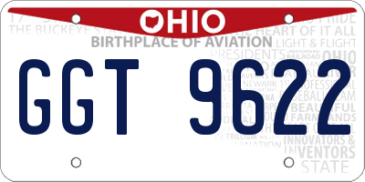 OH license plate GGT9622