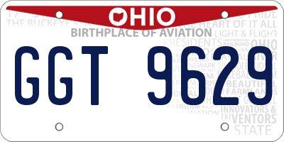 OH license plate GGT9629
