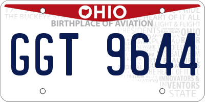 OH license plate GGT9644