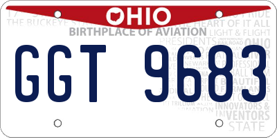 OH license plate GGT9683