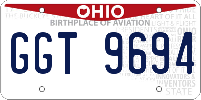 OH license plate GGT9694