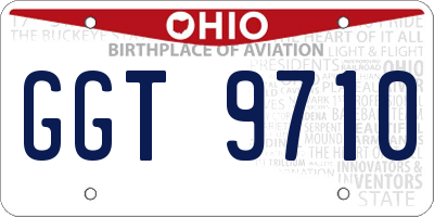 OH license plate GGT9710