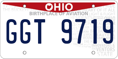 OH license plate GGT9719