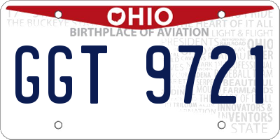 OH license plate GGT9721