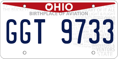 OH license plate GGT9733
