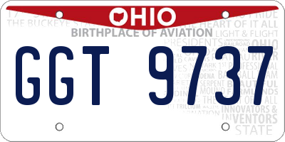 OH license plate GGT9737