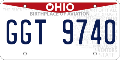 OH license plate GGT9740