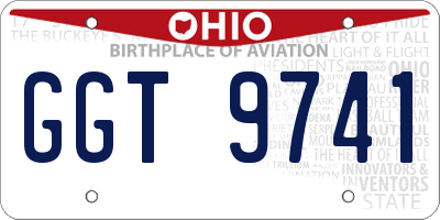 OH license plate GGT9741