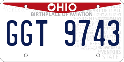 OH license plate GGT9743