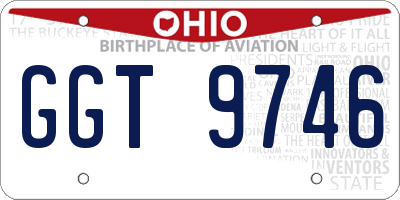 OH license plate GGT9746