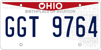 OH license plate GGT9764