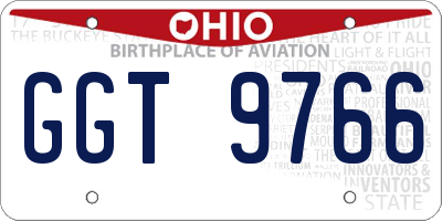 OH license plate GGT9766