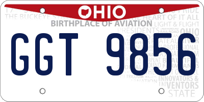 OH license plate GGT9856