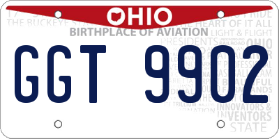 OH license plate GGT9902