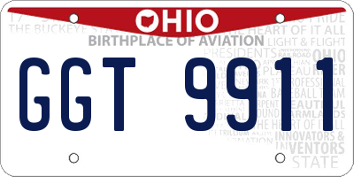OH license plate GGT9911