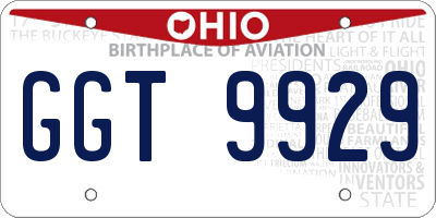 OH license plate GGT9929