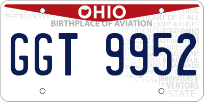 OH license plate GGT9952