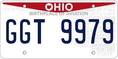 OH license plate GGT9979