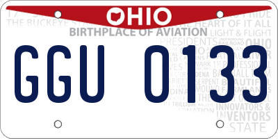 OH license plate GGU0133