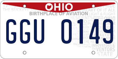 OH license plate GGU0149