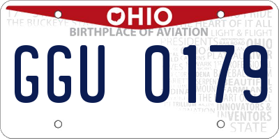 OH license plate GGU0179