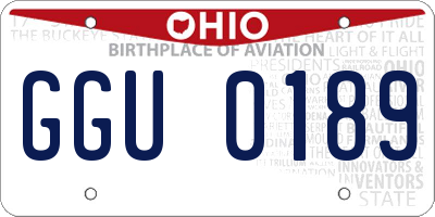 OH license plate GGU0189