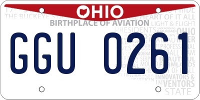 OH license plate GGU0261