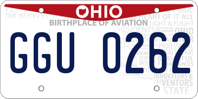 OH license plate GGU0262
