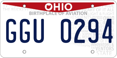 OH license plate GGU0294