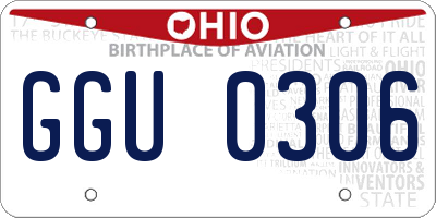 OH license plate GGU0306