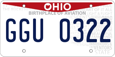 OH license plate GGU0322