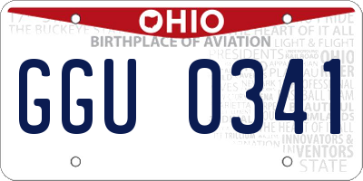 OH license plate GGU0341