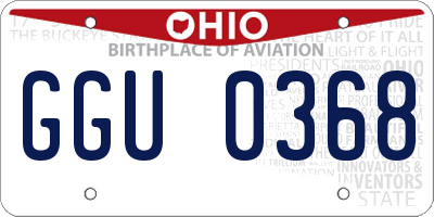 OH license plate GGU0368
