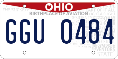 OH license plate GGU0484