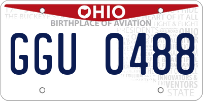 OH license plate GGU0488