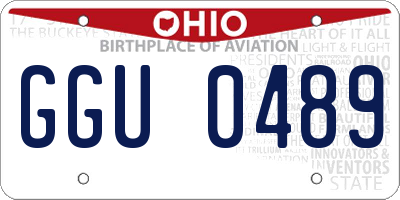 OH license plate GGU0489