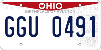 OH license plate GGU0491