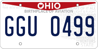 OH license plate GGU0499