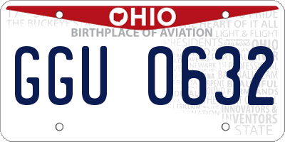 OH license plate GGU0632