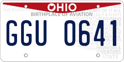 OH license plate GGU0641