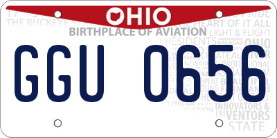 OH license plate GGU0656